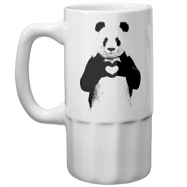 Пивная кружка Панда с сердечком