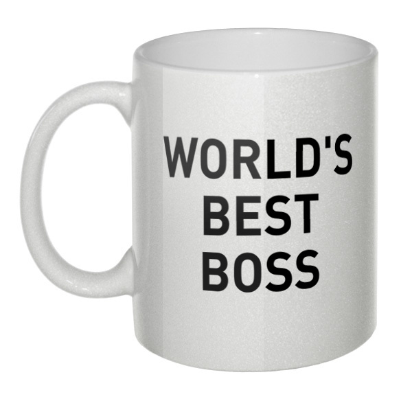 Кружка перламутровая Worlds best boss